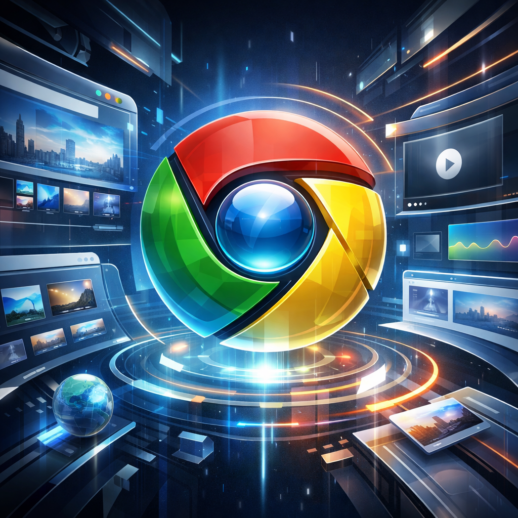 Google Chrome 科技感首屏大图